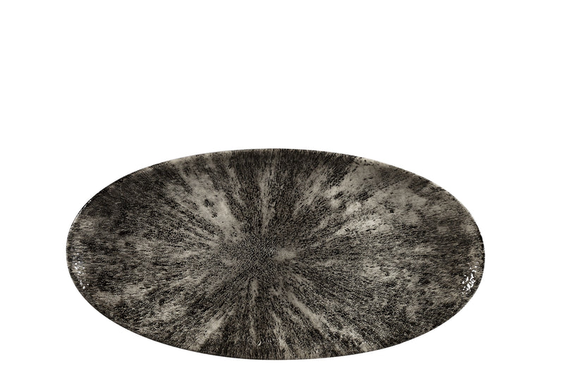 Churchill Platte S.P. Stone Quartz Black Oval 34.7x17.3cm 343.106.028