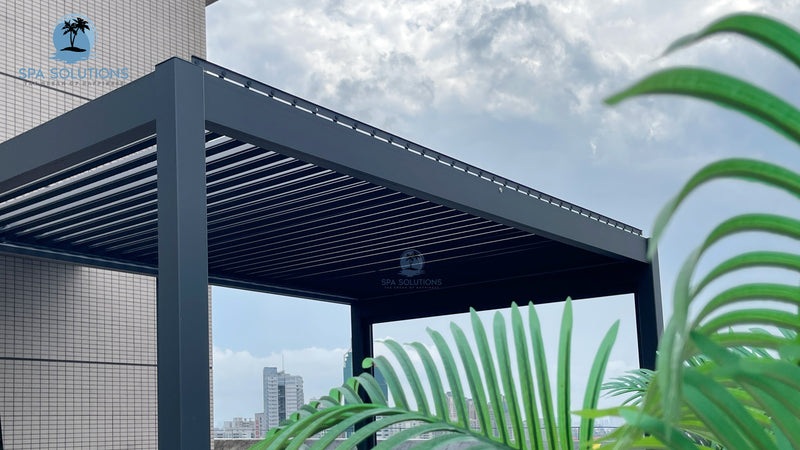 Solutions de spa Sky Pergola skymotion led en aluminium pergola 3m x 3m motorisé