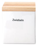 Continenta Vorratsdose Keramik mit Holzdeckel 18x15.5x20.5 cm 3922