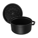 Staub Cocotte 24 cm, rund, schwarz, Gusseisen 3.8l 40500-241-0