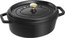 Staub Cocotte 27 cm, oval, Schwarz, Gusseisen 3.2l 40500-271-0