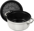 Staub Cocotte 20 cm, rund, Weisser Trüffel, Gusseisen 2.2l 40501-410-0