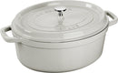 Staub Cocotte 23 cm, oval, Weisser Trüffel, Gusseisen 2.35l 40501-421-0