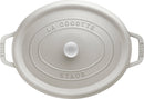 Dust Cocotte 33 cm, oval, white truffle, cast iron 6.7L 40501-448-0