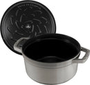 Staub Cocotte 26 cm, rund, Graphit-Grau, Gusseisen 5.25l 40509-312-0