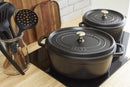 Dust Cocotte 29 cm, oval, black, cast iron 4.2L 40509-315-0