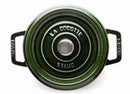 Staub Cocotte 26 cm, rund, Basilikum-Grün, Gusseisen 5.25l 40509-358-0