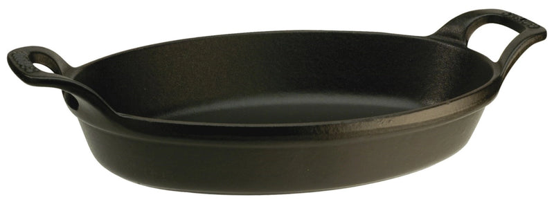 Staub Auflaufform 21 cm, oval, Schwarz, Gusseisen 40509-391-0