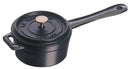 Dust sauce with lid mini black 0.25lt., 10 cm 40509-537-0