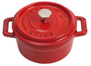 Staub Mini Cocotte 10 cm, rund, Kirsch-Rot, Gusseisen 0.25l 40509-799-0