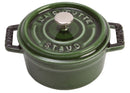 Staub Mini Cocotte 10 cm, rund, Basilikum-Grün, Gusseisen 0.25l 40509-804-0