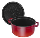 Dust Cocotte 28 cm, round, cherry-red, cast iron 6.7L 40509-852-0