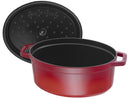 Staub Cocotte 31 cm, oval, Kirsch-Rot, Gusseisen 5.5l 40509-866-0