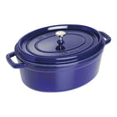 Dust Cocotte 31 cm, oval, dark blue, cast iron 5.5l 40510-289-0