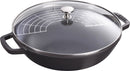 Staub Wok mit Glasdeckel schwarz 4.4 lt., Ø30 cm 40511-344-0