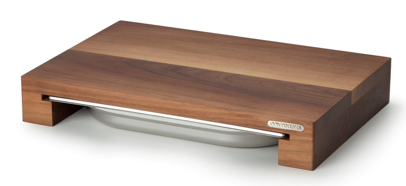 Continenta cutting board walnut with stainless steel drawer, 39x27x6 cm 4210