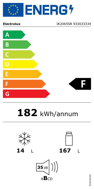 Réfrigérateur d'installation d'Electrolux avec compartiment de congélateur IK2065SR