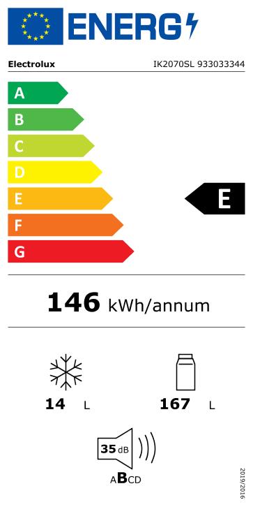 Frigorifero per installazione elettrolux con congelatore IK2070SL