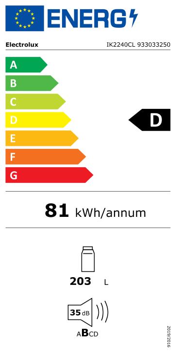 Réfrigérateur d'installation d'Electrolux IK2240CL