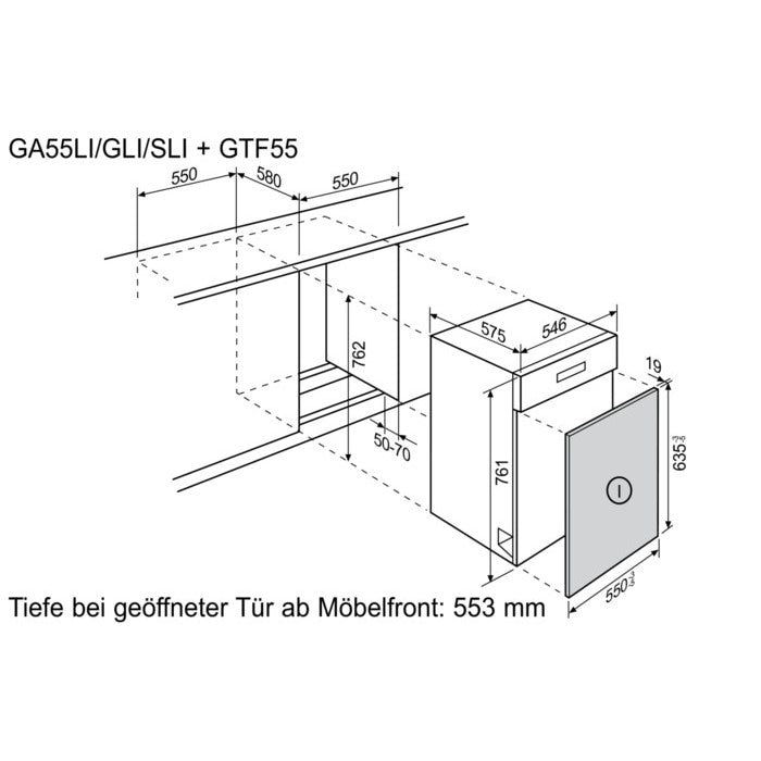 Electrolux Geschirrspüler Einbau GA55LICN 55 cm