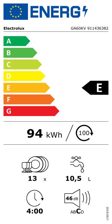 Electrolux Geschirrspüler Einbau GA60KV