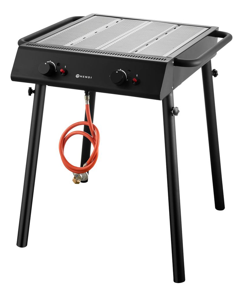 HENDI Gasgrill Xantos Black Schwarz, 9,5kW, 770x710x870mm