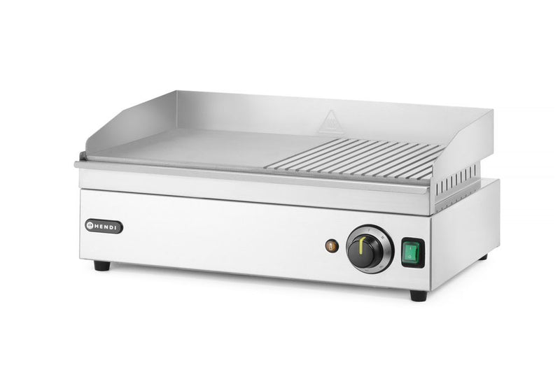 Hendi grill plate half grooved kitchen line 220-240v/2400W