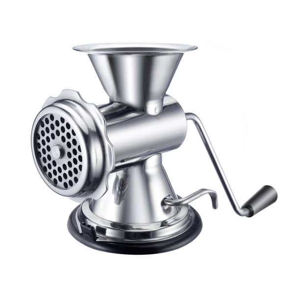 Westmark meat grinder made of stainless steel size 8 and 3 hole slices, 27x12x 9777WM