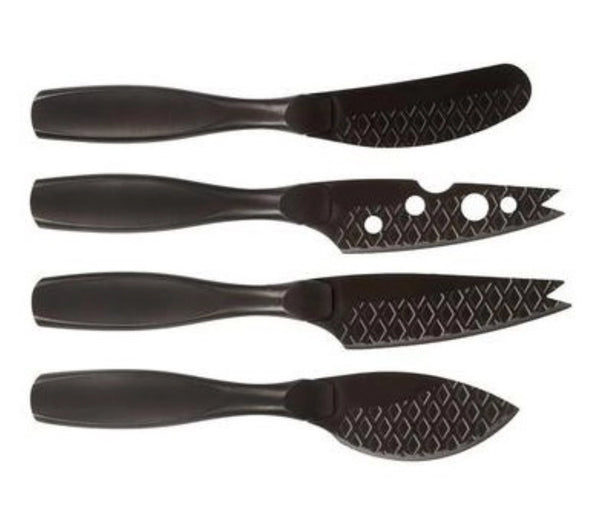 BOSKA cheese knife set Mini Monaco+ Black Black Black Stainless Steel 190x190x24 Bo307088