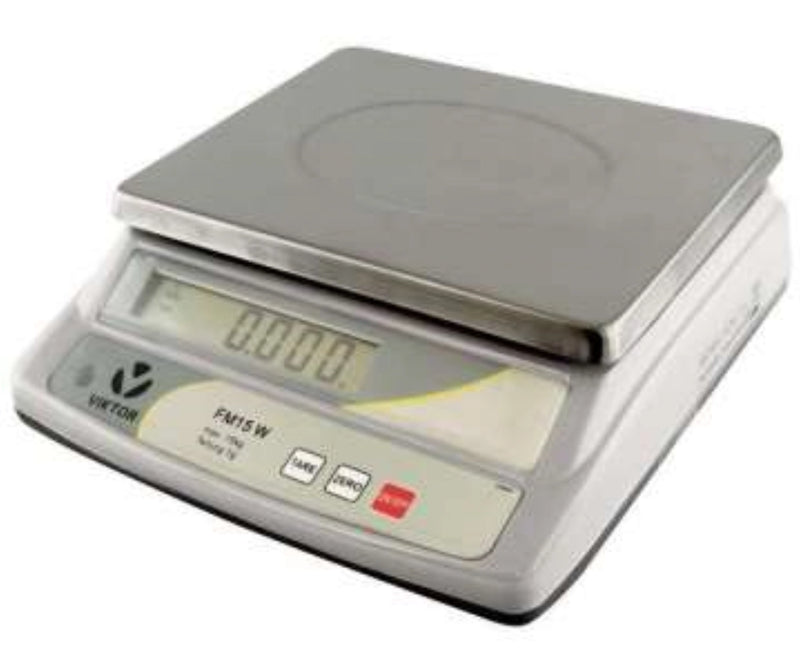 Swiss scales table scales with LCD display and battery up to 15kg division 1g 23x30cm FM15W