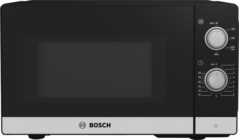 BOSCH Mikrowelle Serie 2, Freistehende Mikrowelle, 44 x 26 cm, Edelstahl