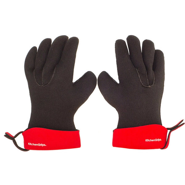 Cuisipro kitchen gloves size. S, 5 fingers, black red KG100201-11