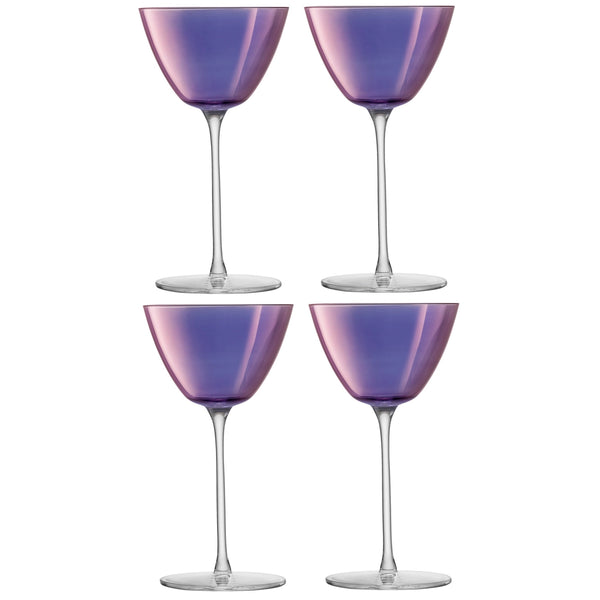 LSA Aurora Martini Glas 4 Set 195ml - Polar -Violet LSAAR03