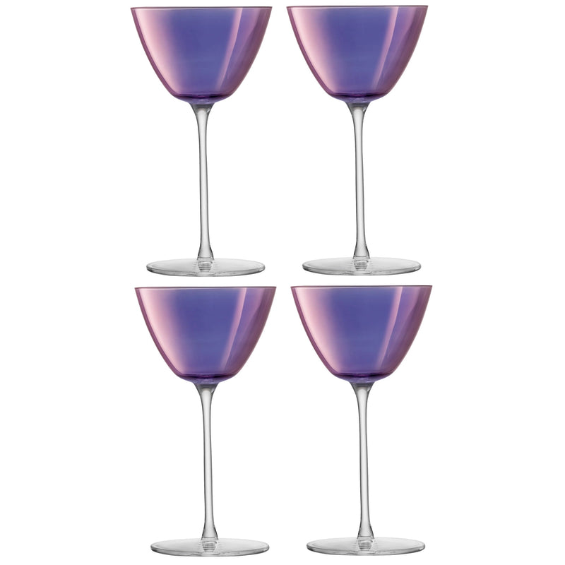 LSA Aurora Martini Glas 4 Set 195ml - Polar -Violet LSAAR03