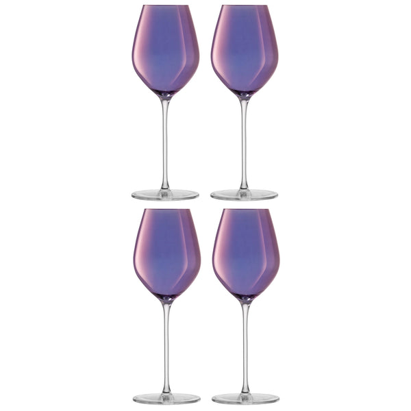 Lsa aurora bicchieri di champagne 285ml 4 set - polar -violet lsaar06