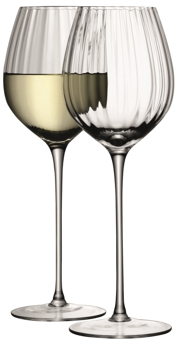 LSA White Wine Glass 2 Set Aurelia 430ml Optics Clear LSAAU24