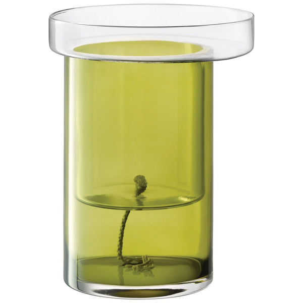 Balcone per vaso a pianta LSA Auto -acqua H35 Ø26 cm Clear/Olive Green LSABD03
