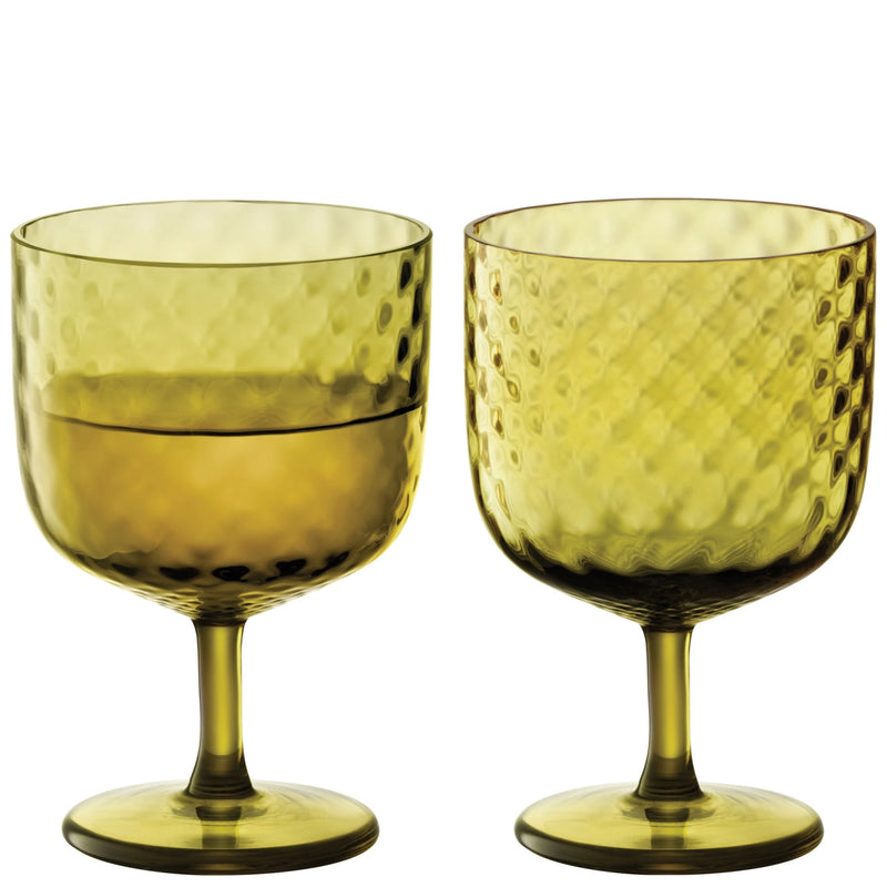 LSA Daplle Wine glass 2 Set Daplle 325ml Woodland Green LSADP08