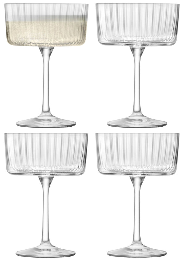 LSA Champagner/Cocktail Gläser 4er Set Gio Line 230ml Klar LSAGI38