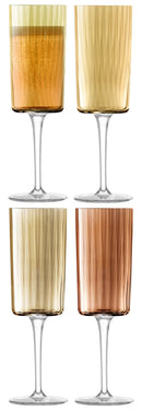 LSA Champagner Flutes 4er Set Gems 210ml bernstein assort. LSAGM17