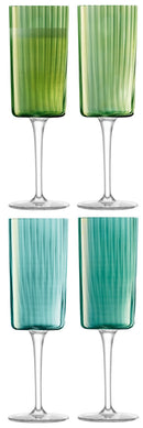 LSA Champagner Flutes 4er Set Gems 210ml Jade assort. LSAGM18