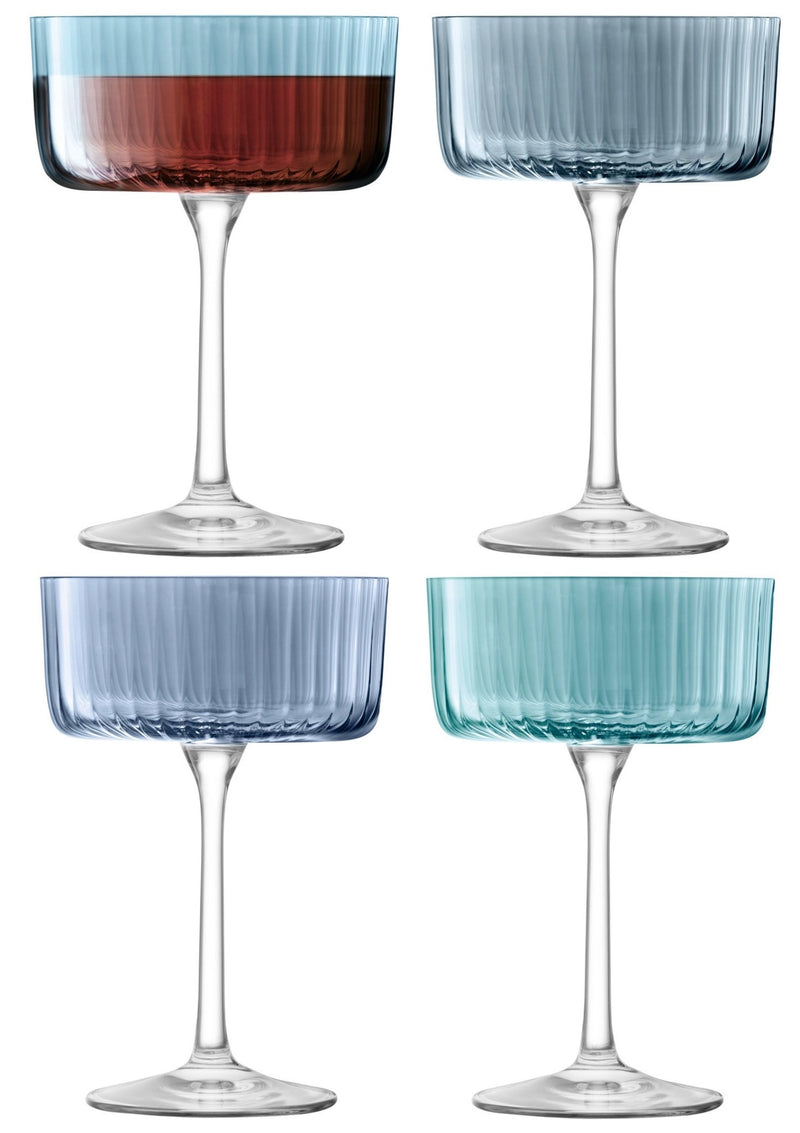 LSA Champagner / Cocktail Glass 4 Set Gems 230 ML SAPPHIRE ASSORT. Lsagm24