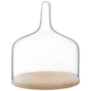 LSA Platte Cloche Dome Eiche Ø26cm H30.5cm Lsalh02