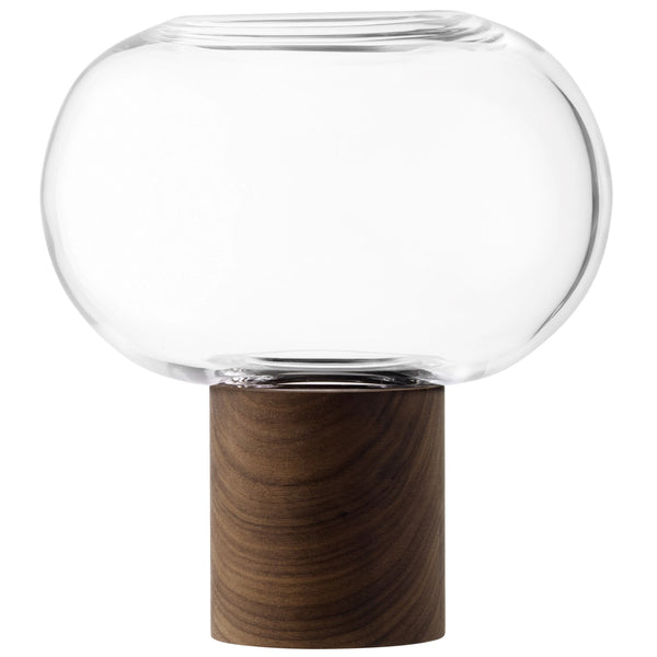 Lsa oblat vase Ø19.5 cm, H21,5 cm - Noyer transparent LSAOB10