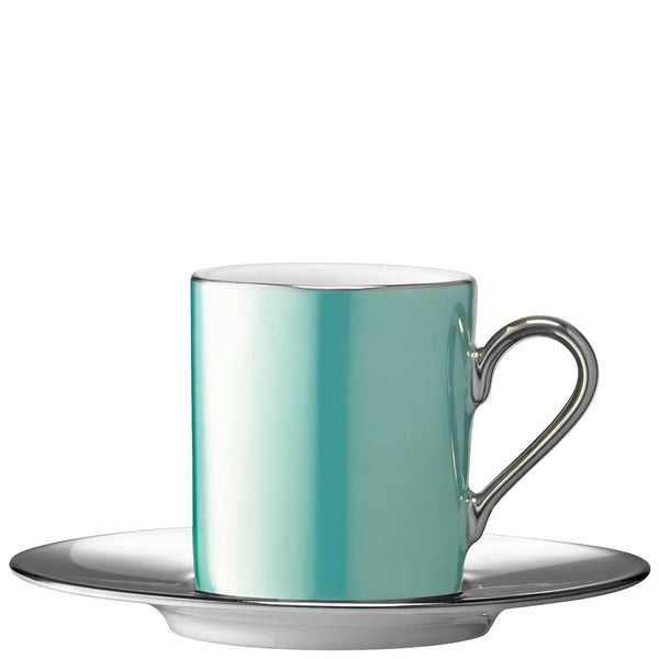 LSA coffee cup and ut Palazzo 100ml - Sea Green Platinum LSAPO04