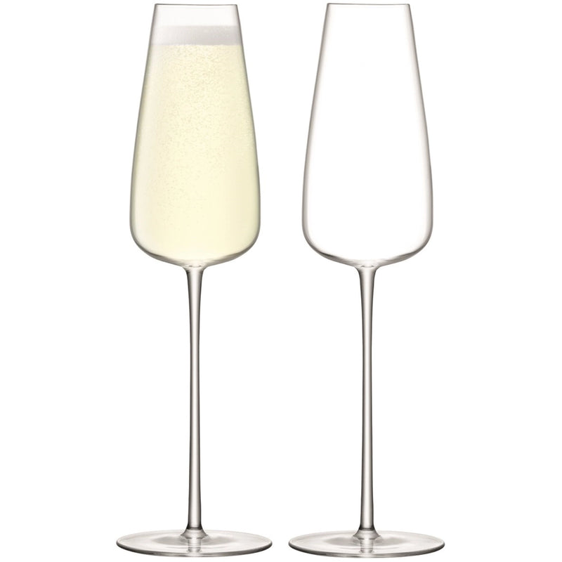 LSA Champagne Flute 2 Set Wine Culture 330ml - LSAWU08 Clear