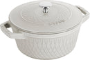 Dust Twisted Cocotte 20 cm, round, white truffle, cast iron 2.29 S1023187