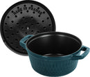 Dust Twisted Cocotte 20 cm, round, La mer, cast iron 2.29l S1023189