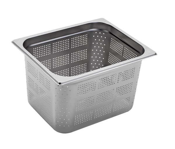 Gn bowl container GN 1/2 200 stainless steel punched 32.5x26.5cm H20CM T40283