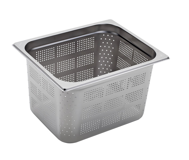Gn bowl container GN 1/2 200 stainless steel punched 32.5x26.5cm H20CM T40283